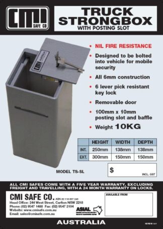Truck Strongbox with posting slot
